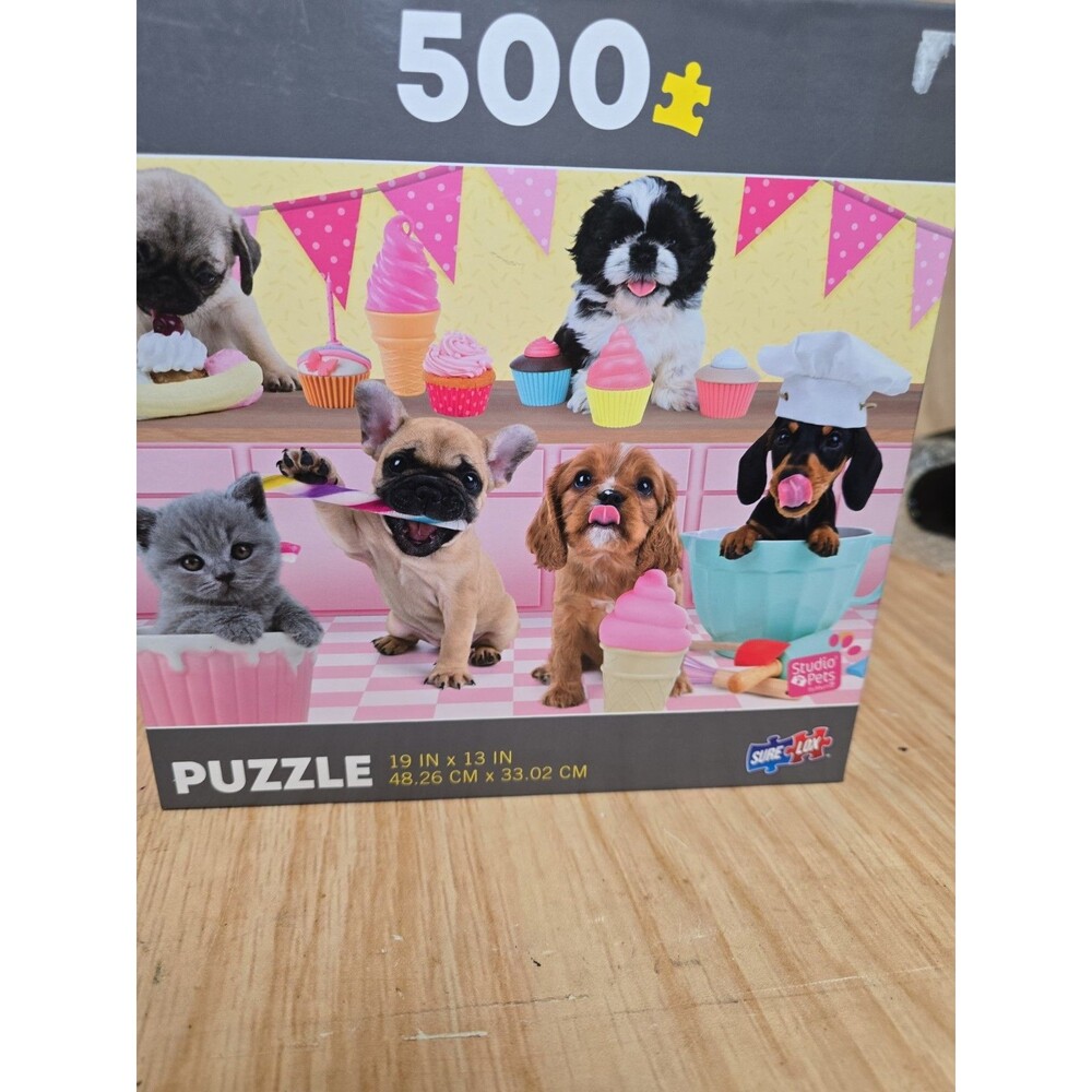 500 Piece Puzzles for Adults, Puppy & Kitten Animal Jigsaw Puzzles, SURE LOX NEW